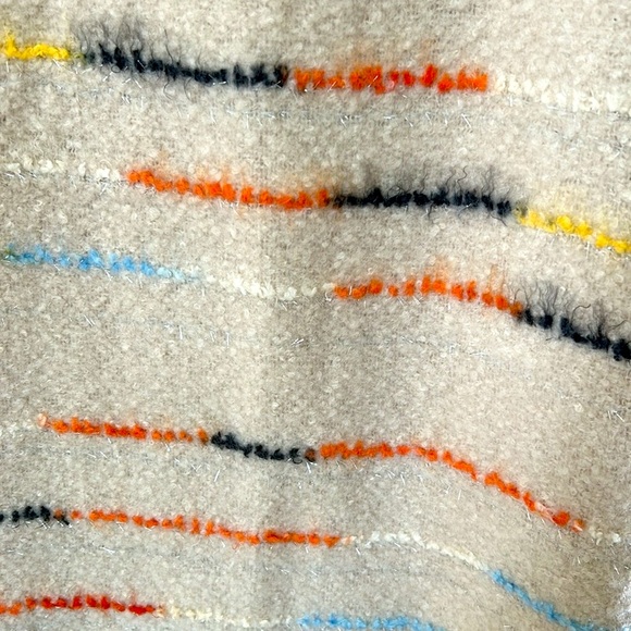 NWT Fringed Scarf in earthy colors with silver flecks. 100% Acrylic, never worn. - Picture 7 of 10